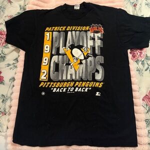 Vintage Pittsburgh Penguins T Shirt 1992
Stanley Cup Champs Mens XL 1990s NHL